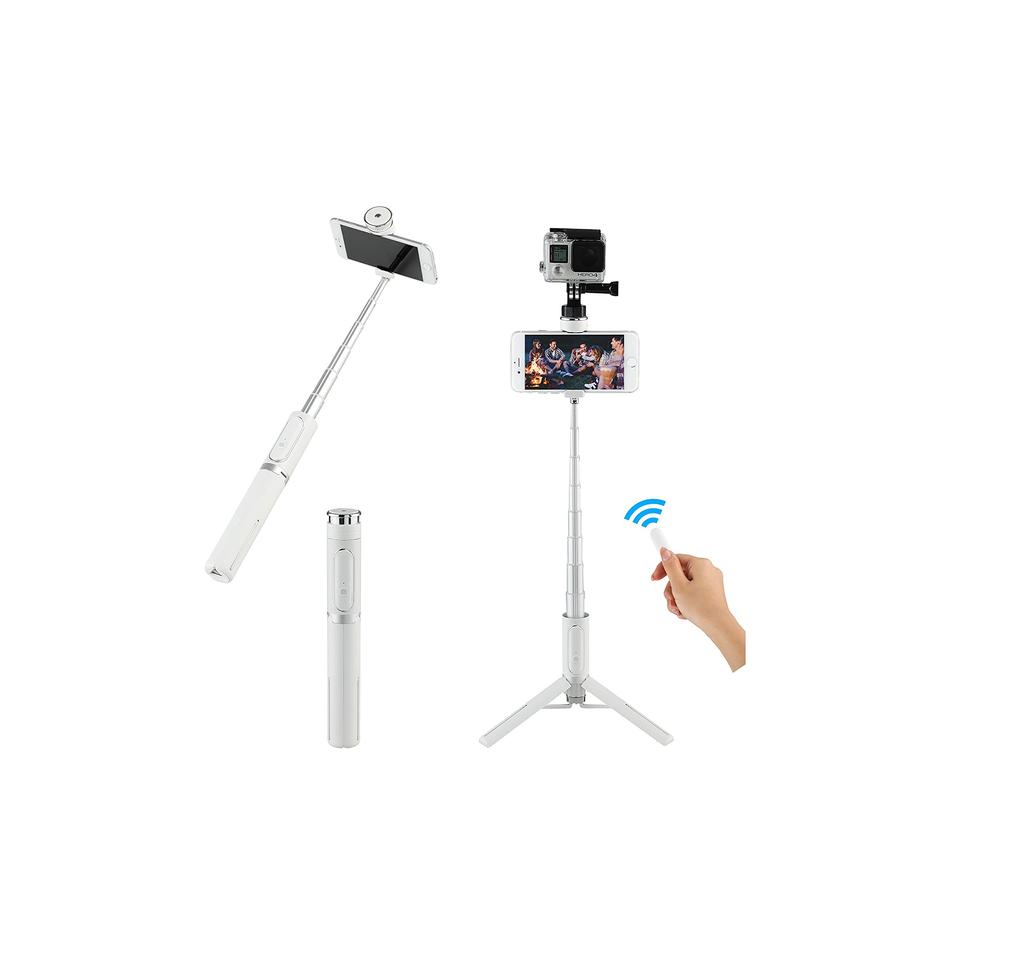 Velbon Tripod Coleman Selfie Multi Stand White Wireless Remote Control Included with Camera Screw Compatible with iPhone Android iPhone 302625 Selfie