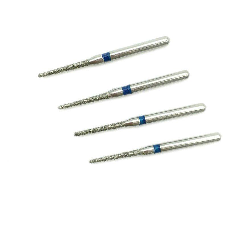 10 шт., стоматологические алмазные боры, сверла с коническим плоским концом, тип Dia-burs, средний FG 1,6 м для высокоскоростного наконечника TF-07