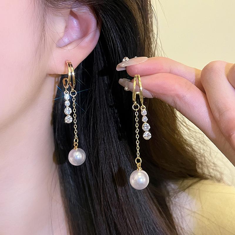 Модные серьги, легкие роскошные длинные серьги в стиле ретро, ​​свежие и милые серьги, элитные серьги в подарок.