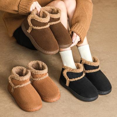 Женские зимние ботинки на толстой подошве, новые, зимние, нескользящие, на бархатной подкладке, утепленные, повседневные короткие ботинки, хлопковая обувь, женская верхняя одежда