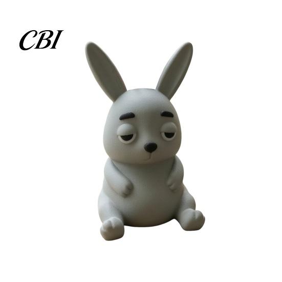 Office Desk Tidy Organizer 3D Printed Rabbit Pen Holder, Large Capacity Organizer, Matte Cute Animal Decor Finish Pencil for Home School Decoration