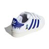Adidas Originals Superstar Casual Comfortable Slip-Resistant Durable Low-Top Kids Skate Shoes Kids Sneakers White Blue IE8249