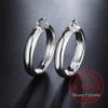 Серьги-кольца из стерлингового серебра 925 пробы, модные корейские большие гладкие круглые винтажные серьги для женщин, свадебные украшения для вечеринки, подарок