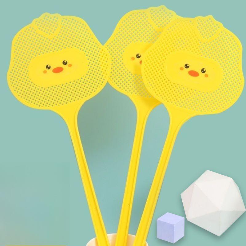 3PC Thickened and Elongated Handle, Small Yellow Duck Fly Swatter