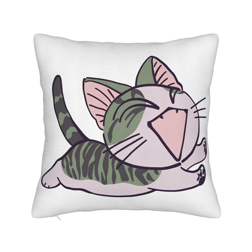 Pillow Cover CChis SSweet HHome Cat Novelty Pillow Case For Sofa Home Decor Pillowcases