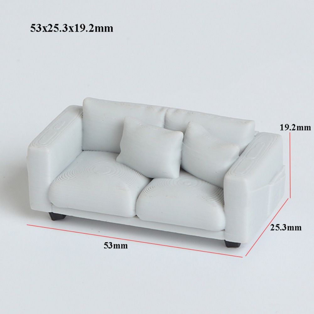 Mini Dollhouse Simulation Sofa 1:12 Living Room Furniture Dollhouse Decoration Accessories