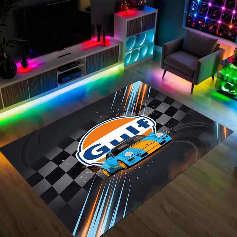 Gulf Design Crystal Velvet Carpet Cozy Non?Slip Printed Rug For Bedroom Living Room Entrance