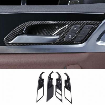 Для BMW X3 G01 X4 2018- ABS Карбоновое волокно Внутренняя ручка двери Чаша Рамка Отделка