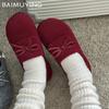 Женские туфли-лоферы Bow Flats из замши, повседневная дизайнерская зимняя обувь 2025 года, тренд, новый бренд, удобные нескользящие туфли Chaussures Femme