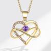 Fashionable Zircon Heart Large 8 I Love You Letter Necklace Women's Versatile Jewelry