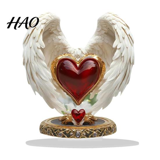 Home Decor Nativity Sign 2D Acrylic Jesus Ornament Angel Wing Table with Base Office Desktop Bookshelf Religious Christmas Decoration Multifunctional