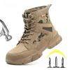 Fashion Work Men's Safety Shoes Indestructible Shoes Puncture-Proof Men Steel Toe Shoes Male Security Protective Shoe Outdoor Men Boots