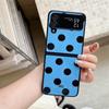 Модный глянцевый чехол с цветными блоками и принтом в горошек для Samsung Galaxy Z Flip 7 6 5 4 3, противоударная тонкая защитная накладка