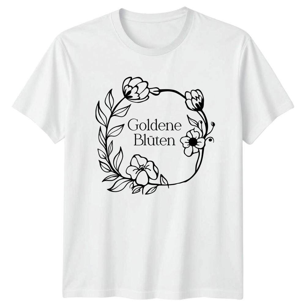 Goldene Blten Unisexs TShirt GerUnisex Nature Art Flowers Birthday Gift For Her