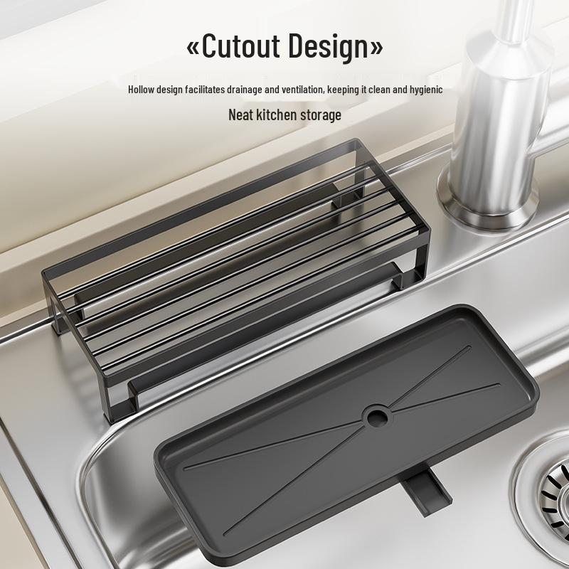 Многофункциональная подставка-держатель для губки и тряпки из нержавеющей стали