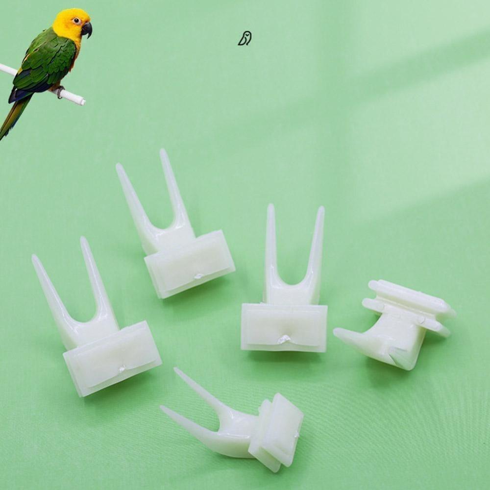 Bird Utensils Parrot Fruit Fork Plastic Birdcage Fork Durable Fruit Snacks Fork Feeder Accessories