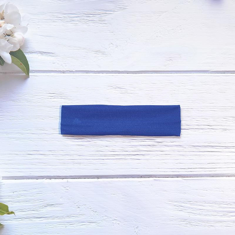 Высокоэластичная однотонная повязка на голову для занятий йогой и спортом - впитывающая пот, широкополый аксессуар для волос