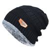 Unisex Winter Hat Fashion Knitted Black Hats Thick And Warm Bonnet Beanie Soft Knitted Beanies Cap