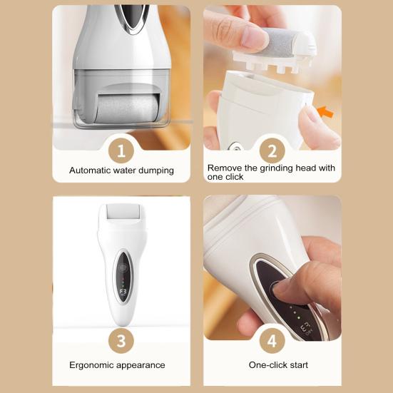 Электрическая шлифовальная машина для ног, средство для удаления мозолей, трехскоростная, интеллектуальная регулировка удаления коконов, долговечная скребковая головка