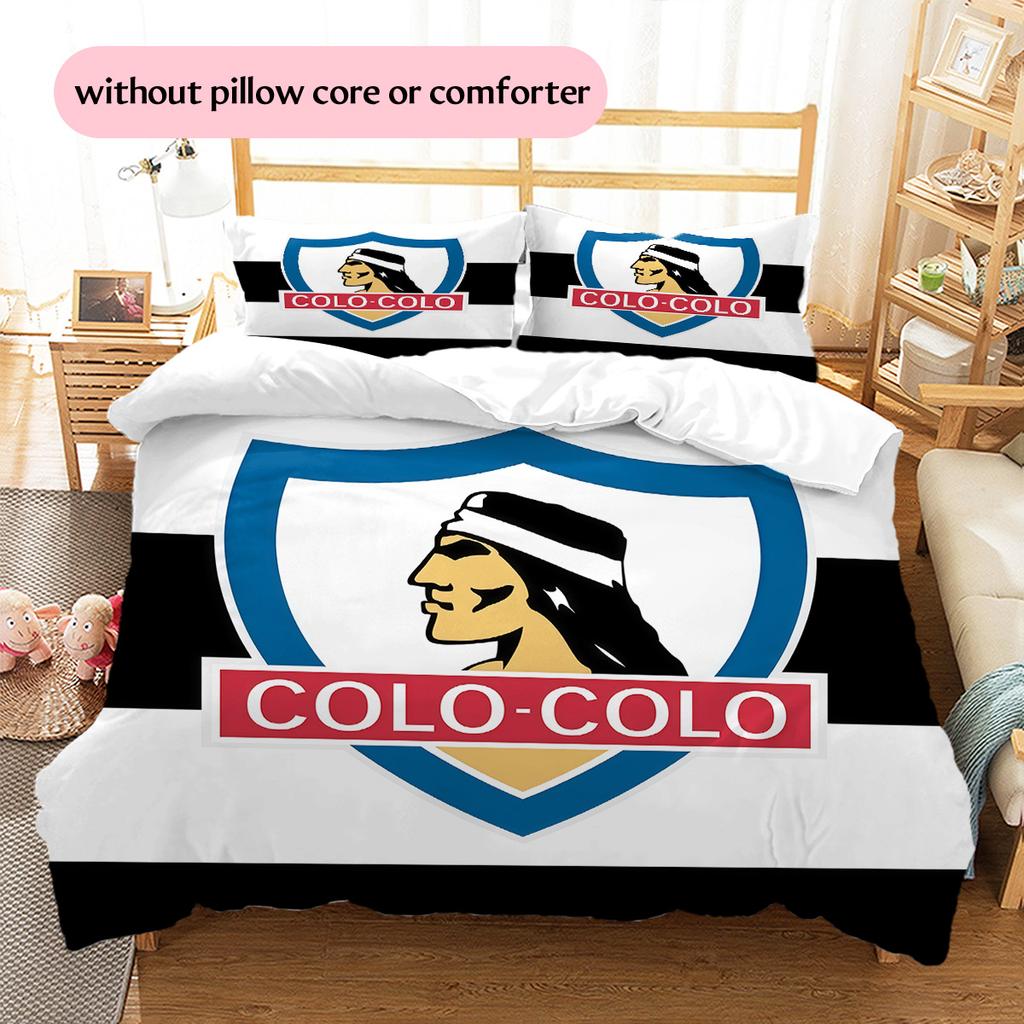 Club Deportivo Colo-Colo Pattern Bedding Quilt Set Home Decoration Gift (1 * duvet cover + 2 * pillowcase without core)