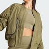 adidas X Stella McCartney Collaboration Sportswear Woven Bomber Jacket Women Jacket Dark-Olive-Green IT5746