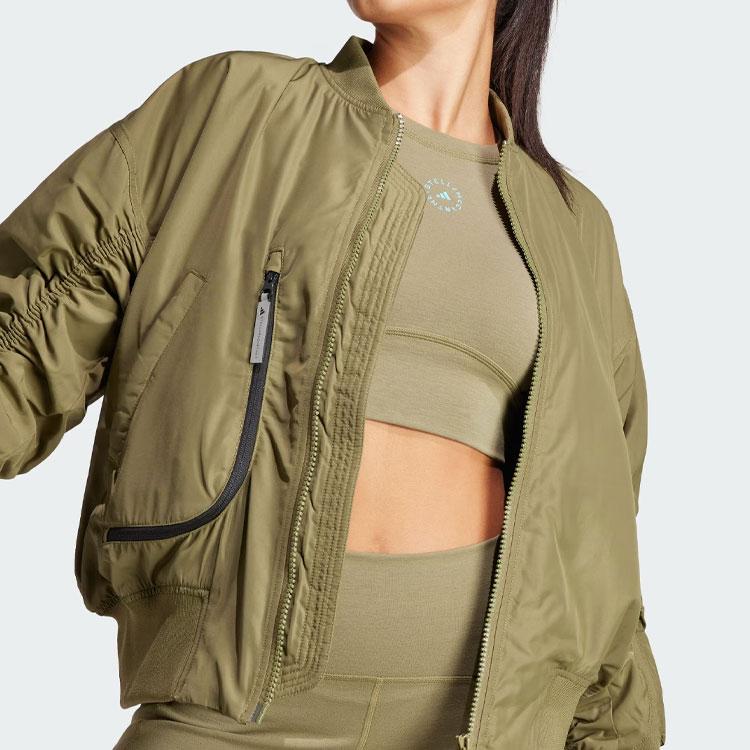 adidas Женская куртка-бомбер Stella McCartney SMC Черно-белая IT5746
