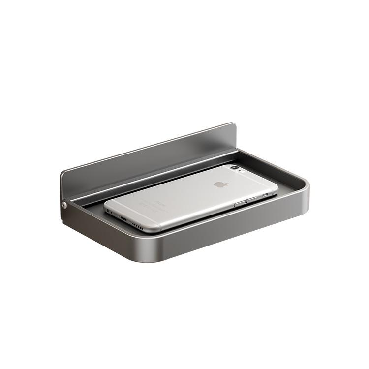 Foldable No-Drill Bathroom & Bedside Phone Holder Tray