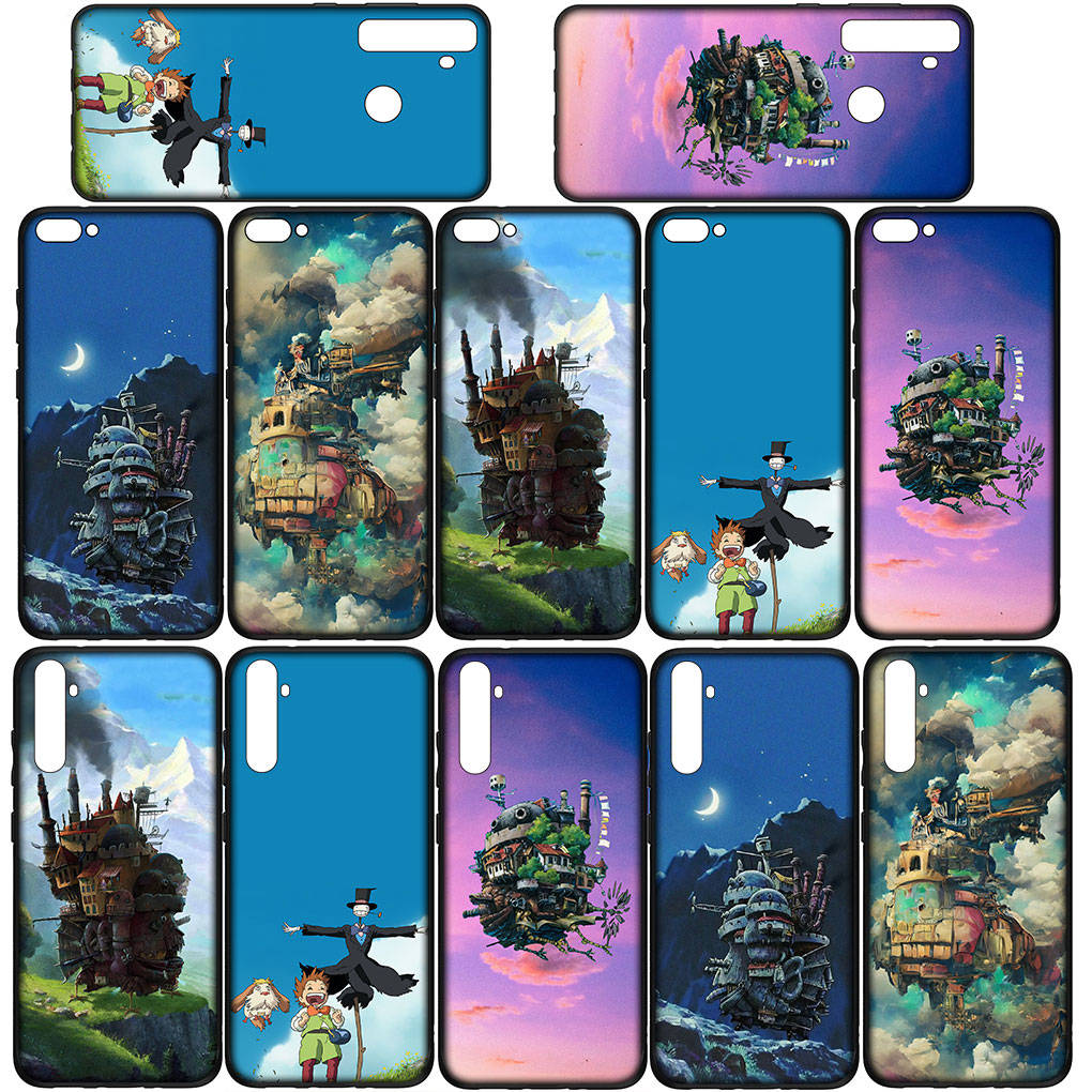Чехол для iPhone 16 15 Xiaomi Redmi Note 14 13 12 11 Pro Max X 8 16e Samsung Galaxy S25 S24 S23 Moto OPPO Huawei Howls Ходячий замок Чехол для телефона