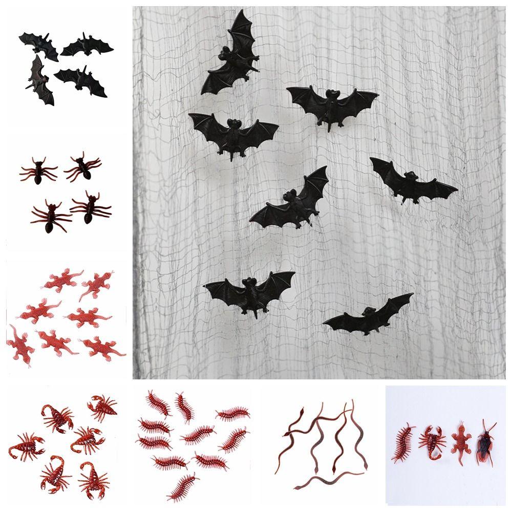 10Pcs/set Scorpion Simulation Fake Rubber Cockroach Simulation Cockroach Model Tricky Props