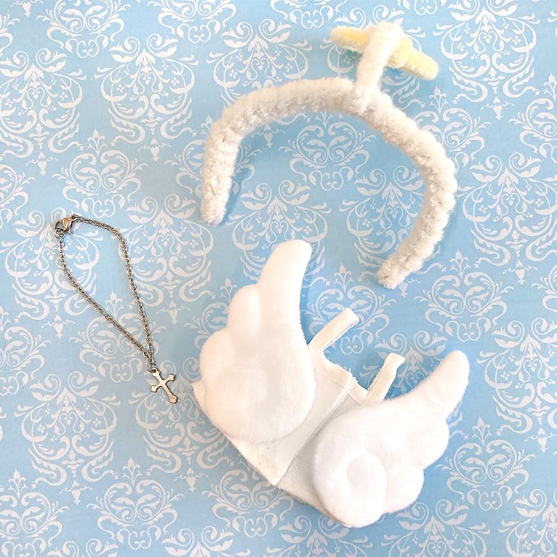 Ангельский нимб и платье с крыльями для плюшевой игрушки 10-15 см, кигуруми, аксессуары, отаку, кукла, талисман, Kpopdoll, костюм [Б/У]