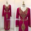 New Moroccan Dubai Kaftans Abaya Farasha Dress Fancy Handmade Long Gown Eid