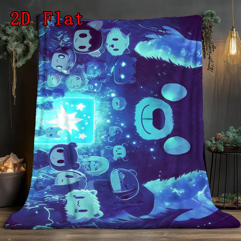 Dark Animal Family 2D Flat Pattern Flannel Blanket High quality All Seasons Warmth and Comfort Perfect for Christmas Gifts.MMT0918107