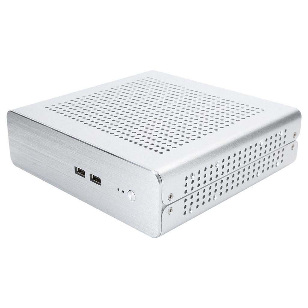 Корпус G60S HTPC, полностью алюминиевый корпус DCATX, корпус MiniITX для настольного компьютера(Серебряный USB2.0)