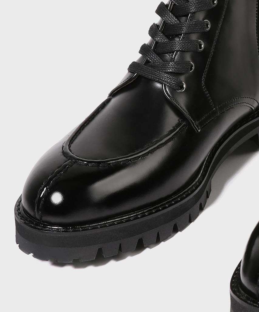 FIRENZE ATELIER [Vibram] Y-Tip Line Hidden Zipper Lace-Up Boots 7600 [Black Box]