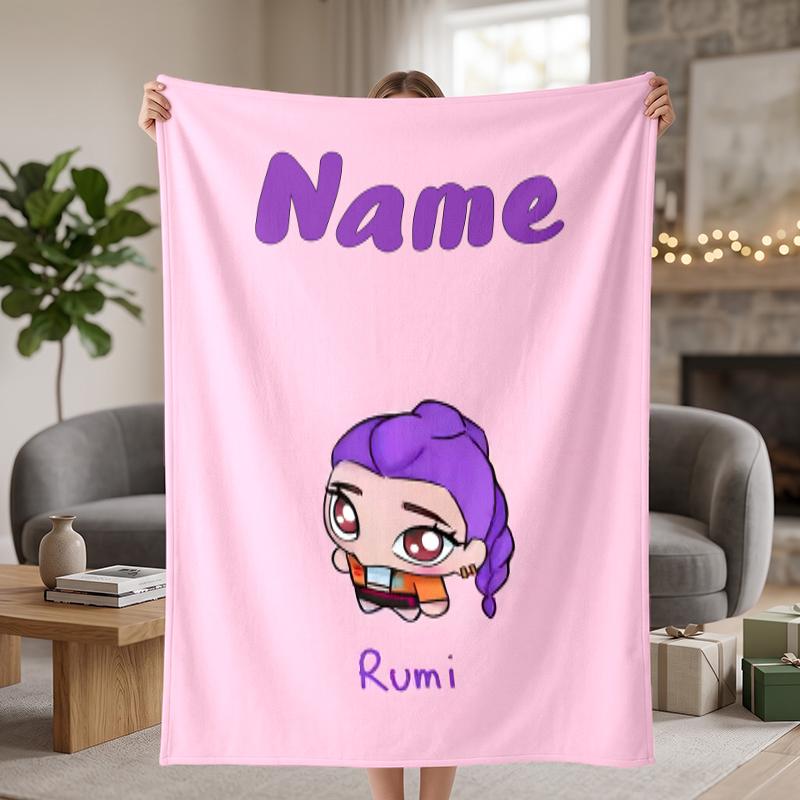 rumi Custom Flannel Blankets Soft Warm Cozy Throws for Home Decor Holiday Gifts