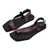 Summer Fashionable Men Sandals Black Brown Flat-heeled Men Casual Comfortable Breathable Brand Beach Sandals Size 38-49 Men Sand