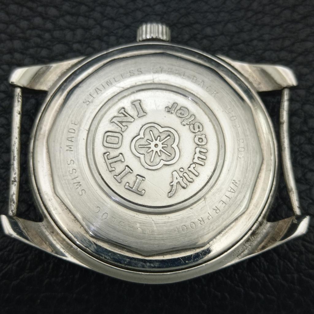 Titoni AIRMASTER TITOFLEX РУЧНОЙ ЗАВОД ВИНТАЖНЫЕ ШВЕЙЦАРСКИЕ МУЖСКИЕ ЖЕЛТЫЕ ЧАСЫ a705115-1