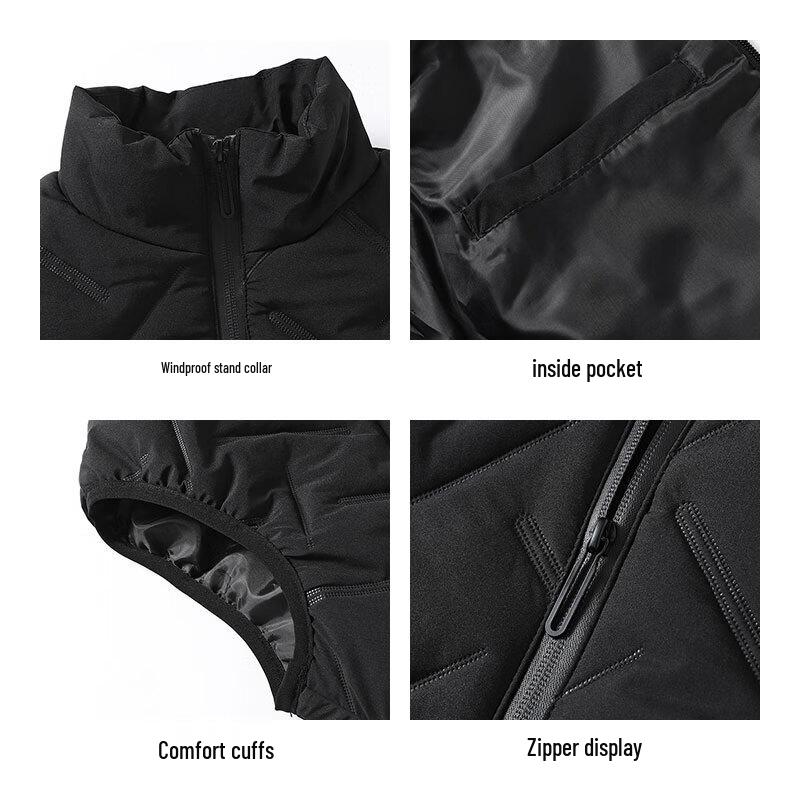 JEANSWEST Men's Sleeveless Turtleneck Padded Vest