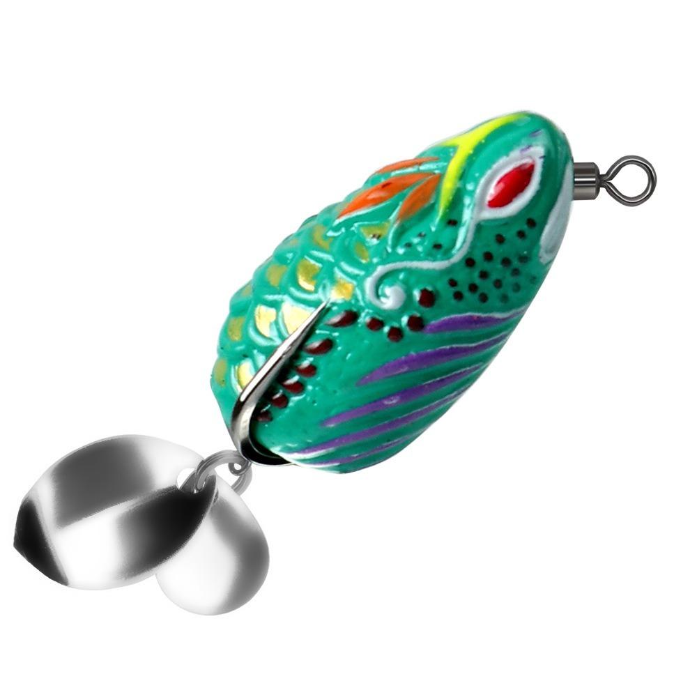 5.7g Soft Frog Lure Metal Spoon Mini Soft Lure Snakehead Fishing Wobbler  Bass Fishing