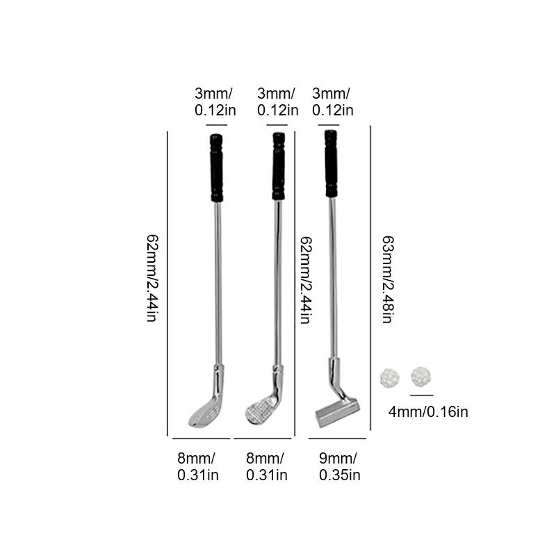 1 Set 1:12 Dollhouse Miniature Outdoor Golf with Ball for Doll Garden Toys