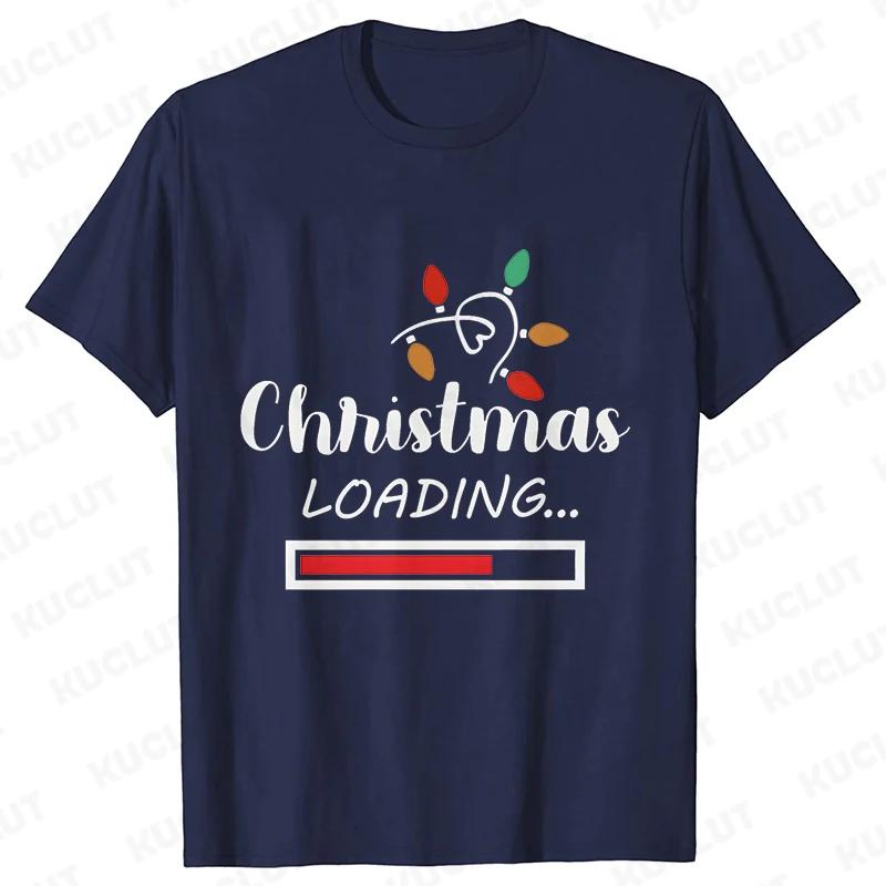 Christmas Loading Graphic TShirt Unisex Clothing Casual Short Sleeve Tees Happy New Year Tshirt Fashion Merry Christmas Y2k Tops