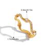 Yori Arrivals Stainless Steel Wave Ring PVD Plated Stainless Steel Rust Proof Summer Jewelry Wholesale 2025 NEW