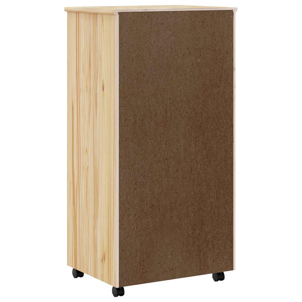 MOSS Mobile Drawer Cabinet with Clear Lacquer Finish 53 x 39 x 103 cm