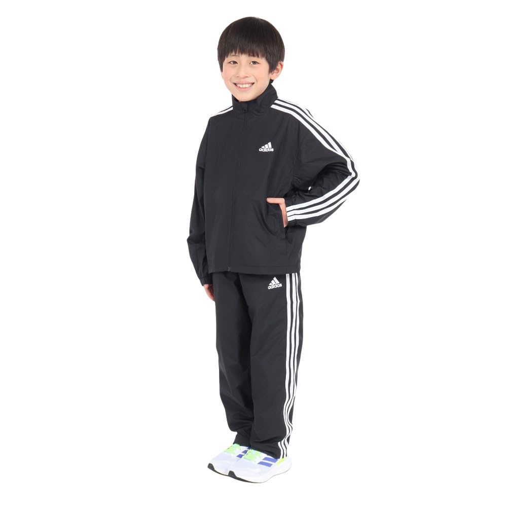 Adidas Woven Tracksuit Set for KPX97 Black 130 Kids' Must-Have 3-Stripes Boys, (JP4926)