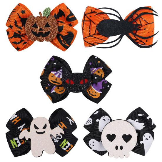 2/6 шт., заколка для волос на Хэллоуин, изысканная работа, заколки для волос с бантом на Хэллоуин, милые аксессуары для волос для девочек и женщин