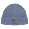 (Поло Ральф Лорен) Мужская и женская вязаная шапка из акрила, нейлона и шерсти с вышивкой Polo Bear 01080138-402 [Б/у]