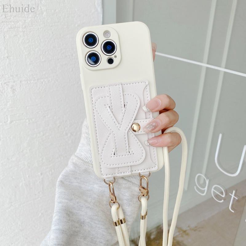 Чехол-кошелек со шнурком для Samsung Galaxy S25 Ultra S23 S24 FE S21 S22 Plus A56 A36 Love Band Карта Crossbody Шнурок Чехол из ПУ Кожи