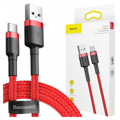 Кабель USB на USB-C Baseus Cafule 3A 1м (Красный)