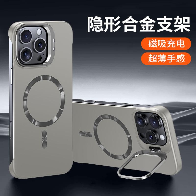 Подходящий чехол для мобильного телефона iPhone17Promax Apple 17/16/15 магнитный держатель для объектива безрамочный 17Pro