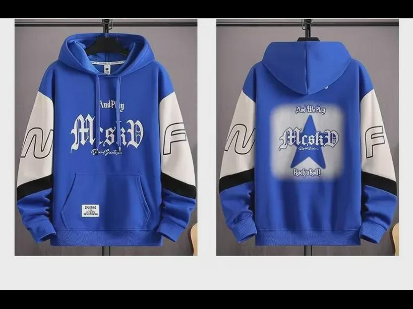 Boys' Plush Hooded Sweatshirt: Thick, Warm Pullover for Autumn/Winter, Perfect for Layering.